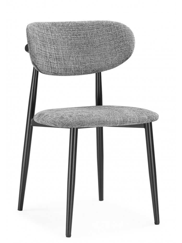 Стул на металлокаркасе Lisbon серый / черный
