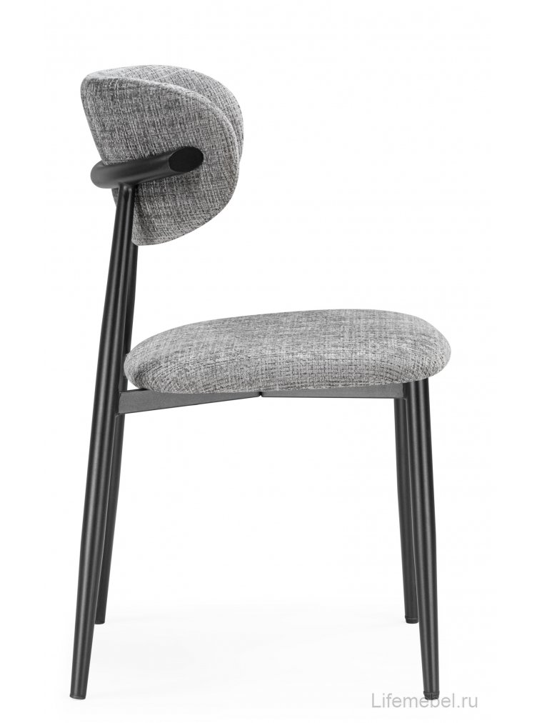 Стул на металлокаркасе Lisbon серый / черный