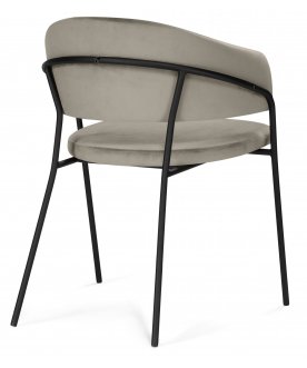 Стул-кресло Лукас бежевый / черный каркас