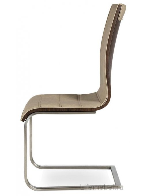 Стул на металлокаркасе SH-12 walnut / beige (5503)