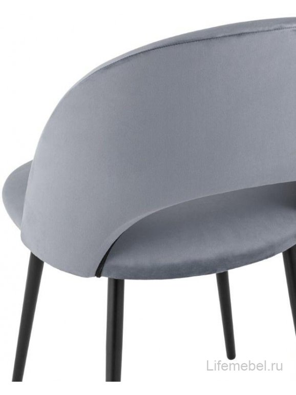 Стул на металлокаркасе Маркл велюр серый