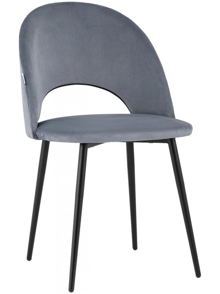 Стул на металлокаркасе Маркл велюр серый