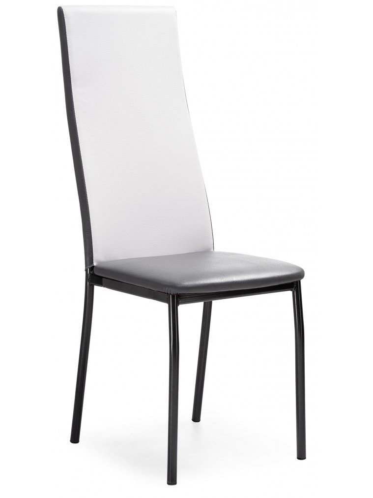 Стул на металлокаркасе Mirilis белый полимер / серый полимер / темный мусс