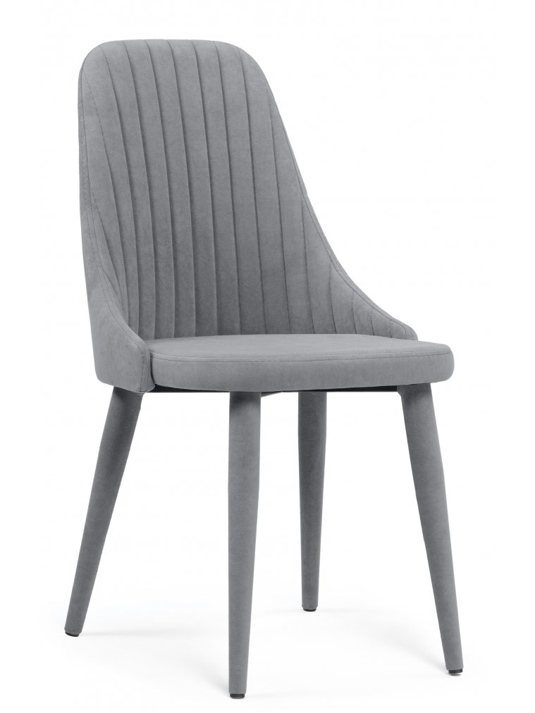 Стул на металлокаркасе Морос с чехлом микровелюр катания сильвер