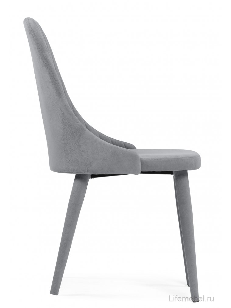 Стул на металлокаркасе Морос с чехлом микровелюр катания сильвер