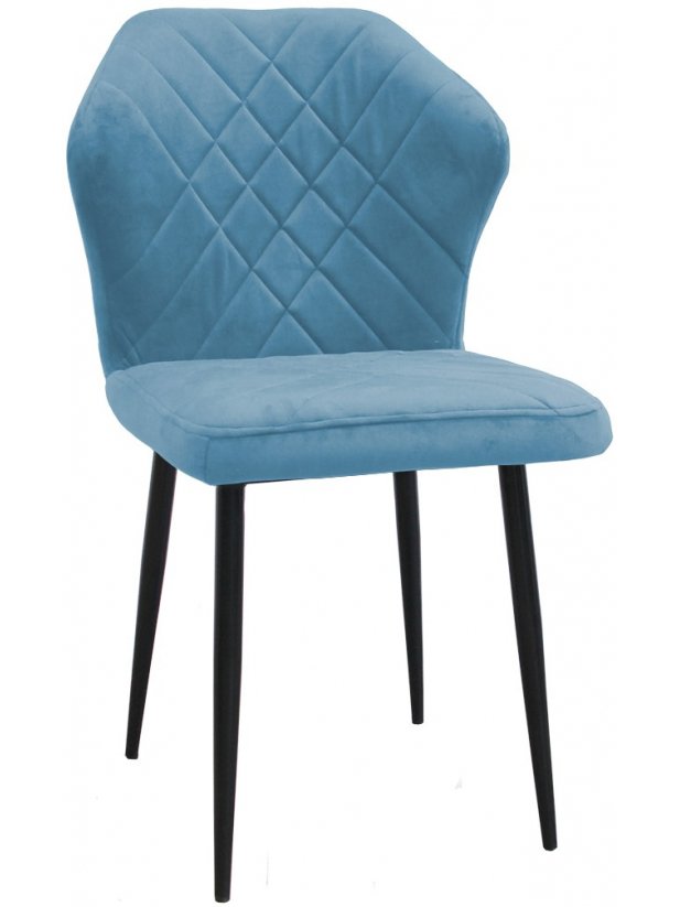 Стул на металлокаркасе Ницца небесно-серый / черный