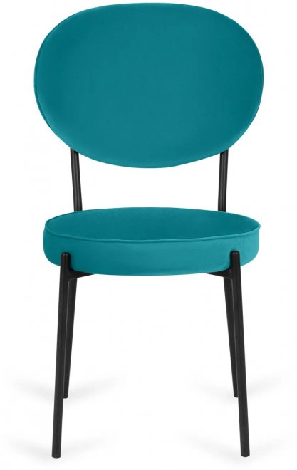 Стул на металлокаркасе Noemi бирюзовый / черный
