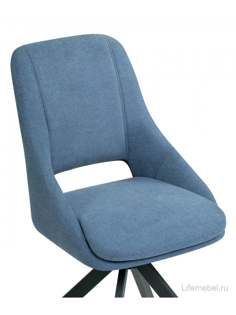Стул на металлокаркасе Оливер крутящийся синий / черный