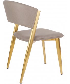 Дизайнерский стул Оливия бежевый / золотой