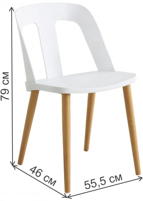 Стул на металлокаркасе PC-600 белый