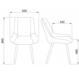 Стул на металлокаркасе Orbit