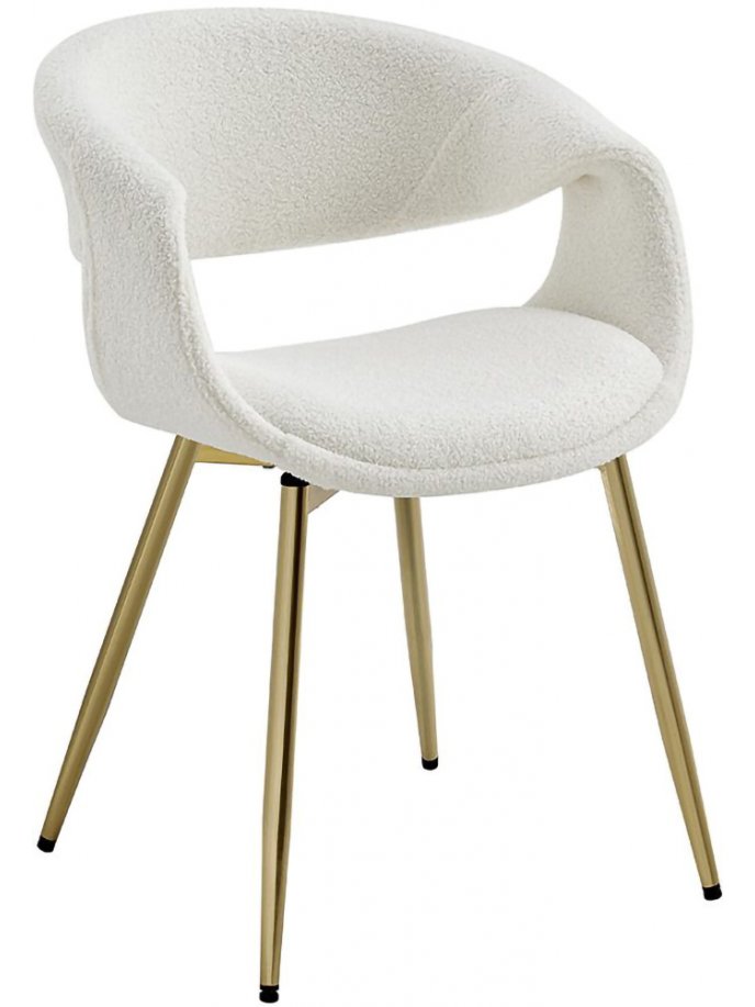 Стул на металлокаркасе JY1829Q-T белый / золото