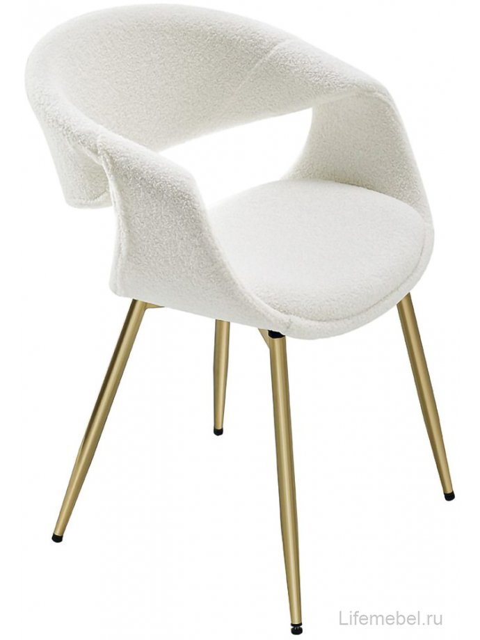 Стул на металлокаркасе JY1829Q-T белый / золото