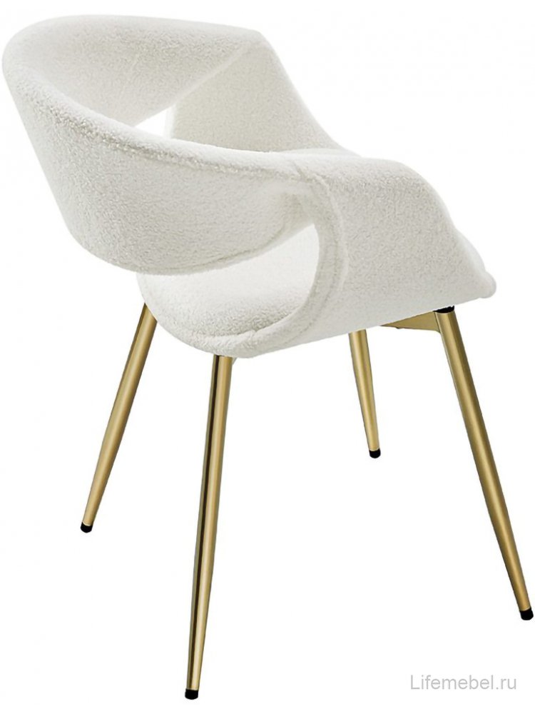 Стул на металлокаркасе JY1829Q-T белый / золото