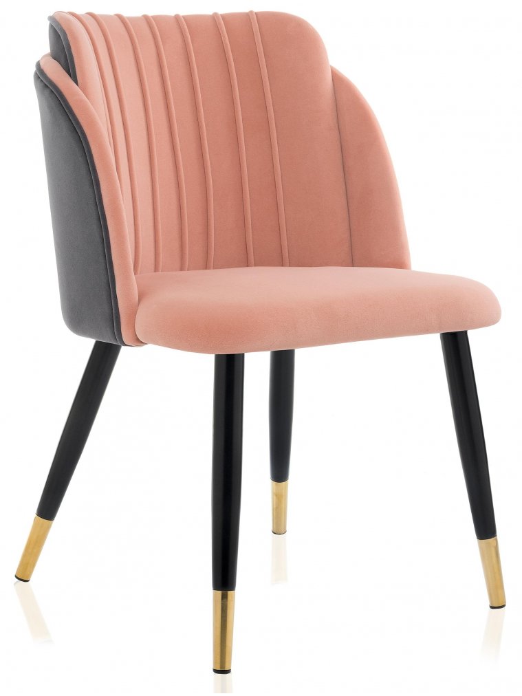 Стул на металлокаркасе Orly pink / grey