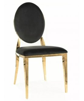 Дизайнерский стул King velvet bluvel 19 черный / золотой
