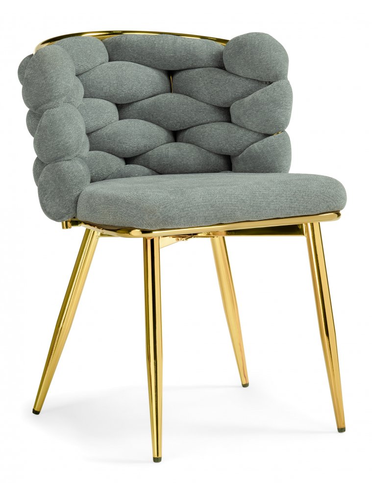 Стул на металлокаркасе Rendi light gray / gold