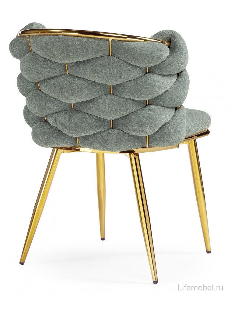 Стул на металлокаркасе Rendi light gray / gold