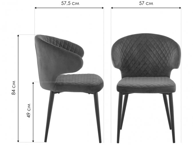 Стул на металлокаркасе Richard бирюзовый