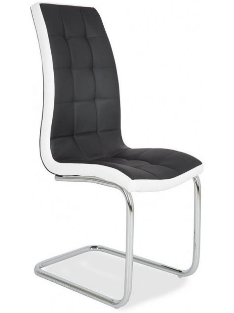 Стул на металлокаркасе LH-37 black/white (s2)