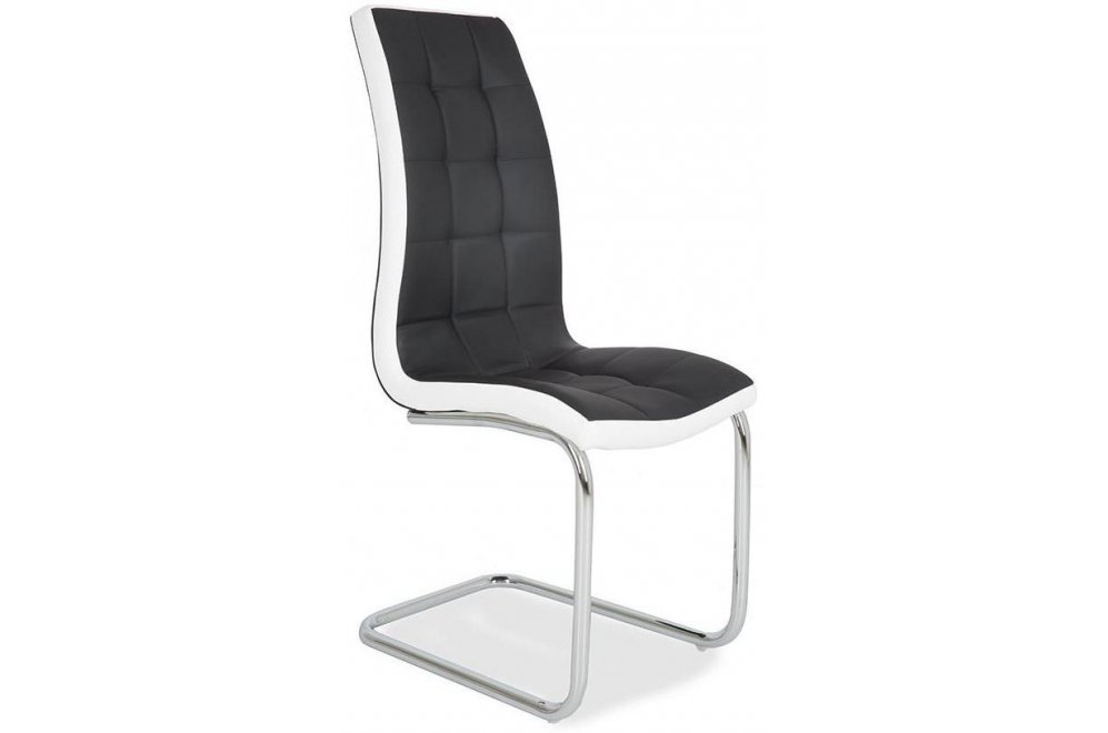 Стул на металлокаркасе LH-37 black/white (s2)