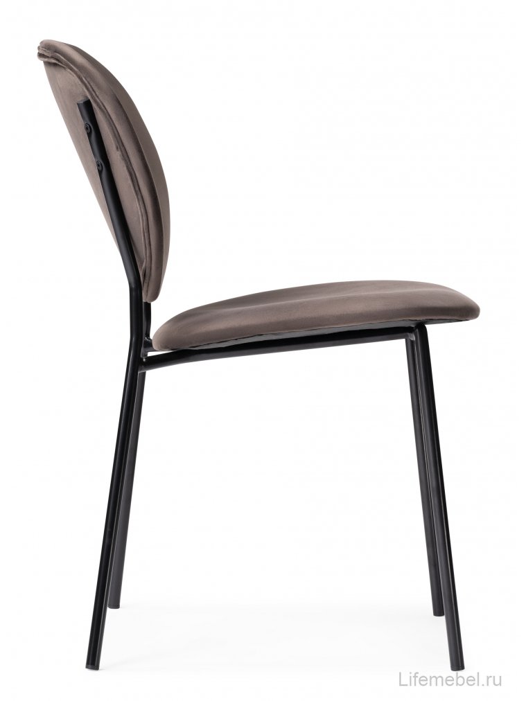 Стул на металлокаркасе Саранда кофе / черный глянец