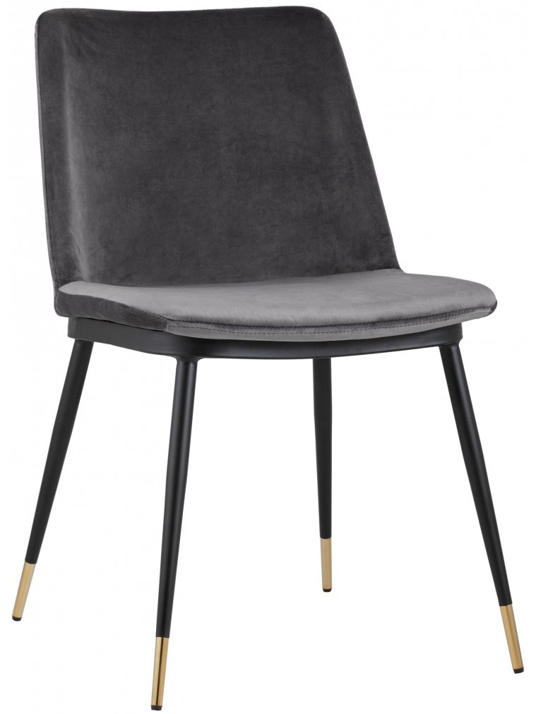 Стул на металлокаркасе Сарфан велюр темно-серый