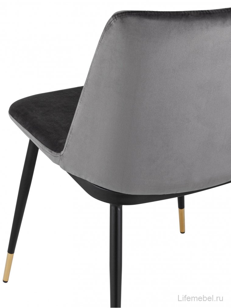 Стул на металлокаркасе Сарфан велюр темно-серый