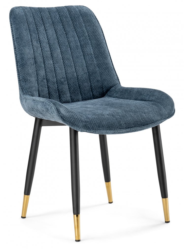 Стул на металлокаркасе Seda 1 blue / black / gold