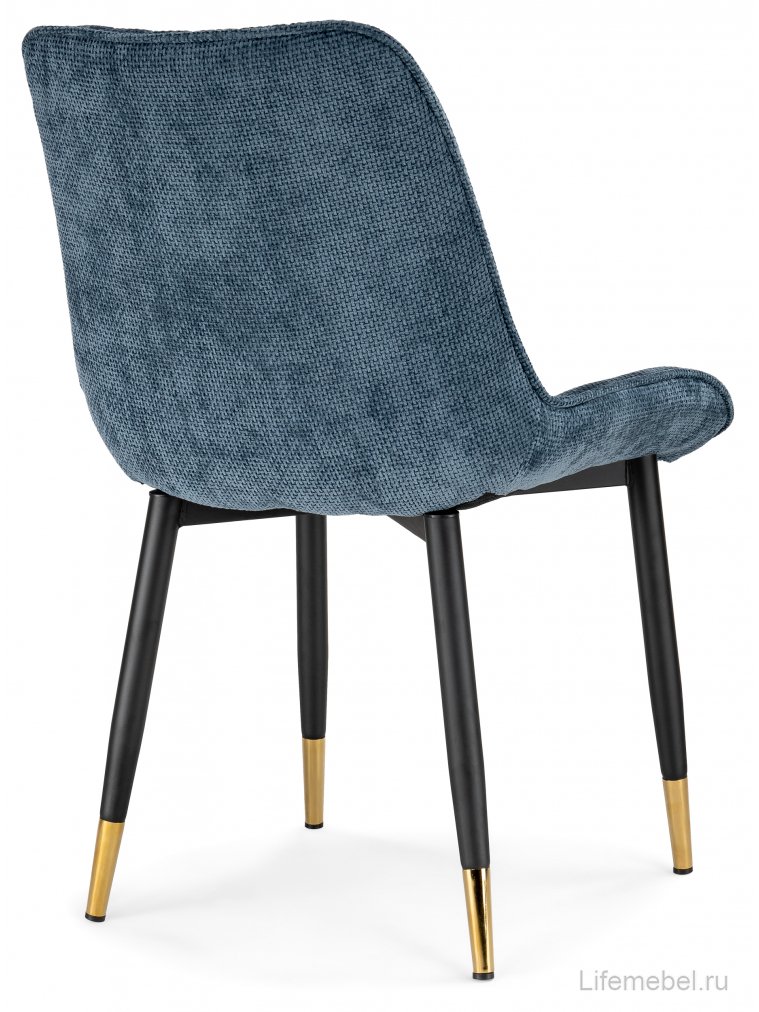Стул на металлокаркасе Seda 1 blue / black / gold