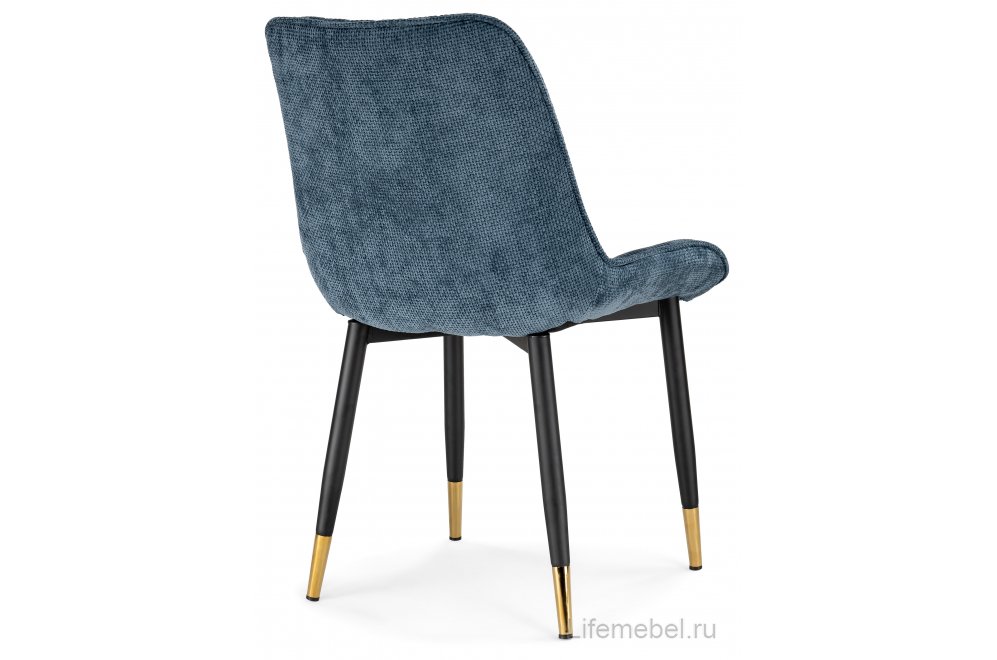 Стул на металлокаркасе Seda 1 blue / black / gold