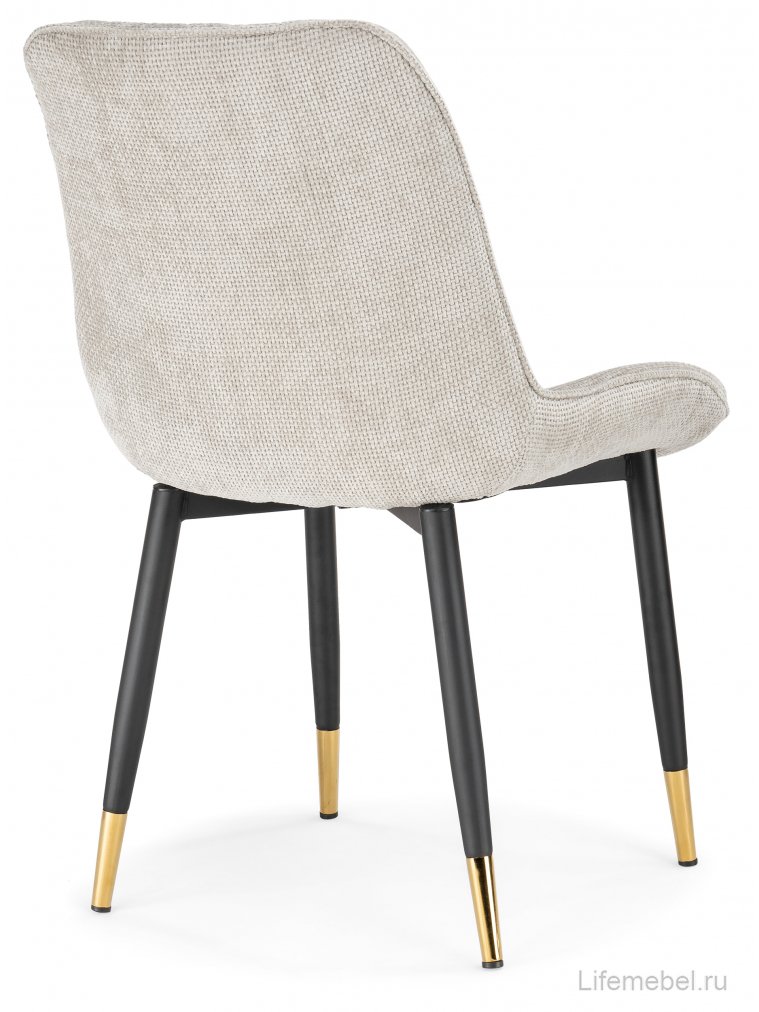 Стул на металлокаркасе Seda 1 latte / black / gold