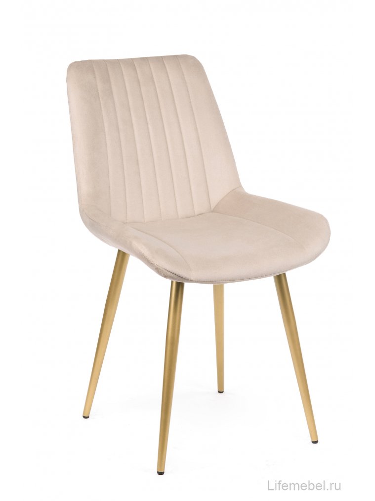 Стул на металлокаркасе Седа 360 бежевый (zd 210) / золотой