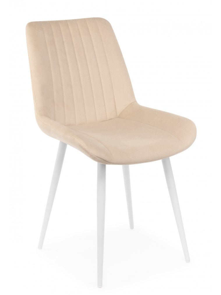 Стул на металлокаркасе Седа бежевый (zd 210) / белый