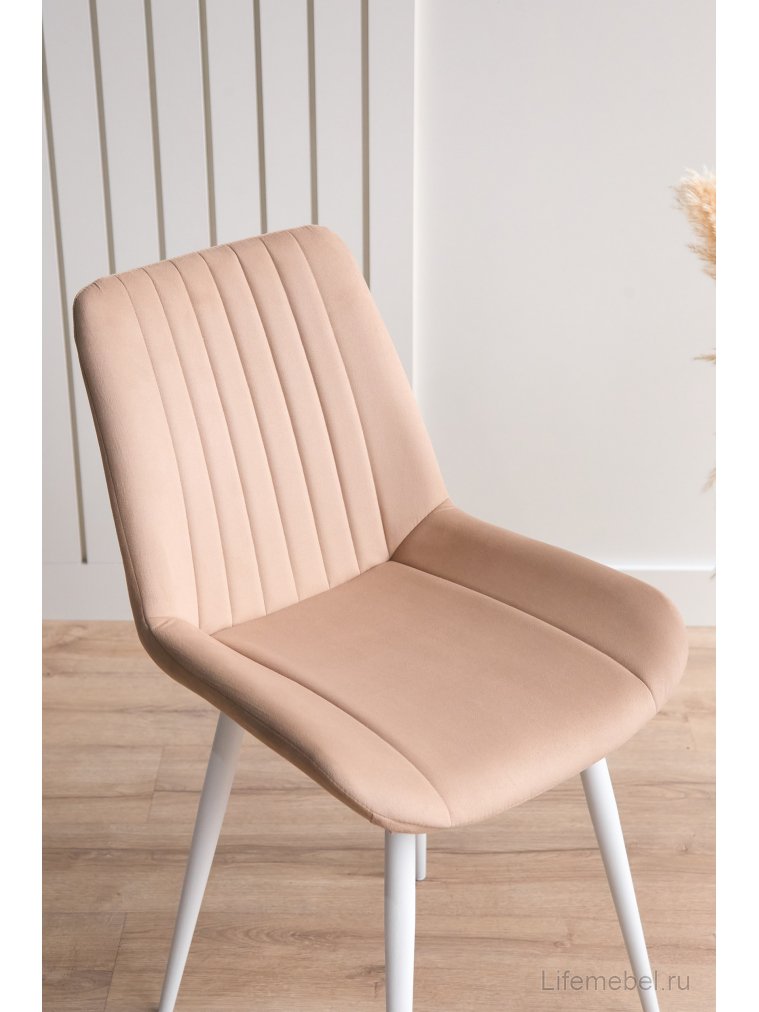 Стул на металлокаркасе Седа бежевый (zd 210) / белый