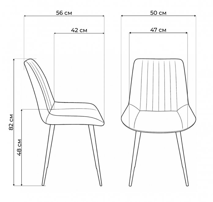 Стул на металлокаркасе Седа коричневый (zd 233) / черный
