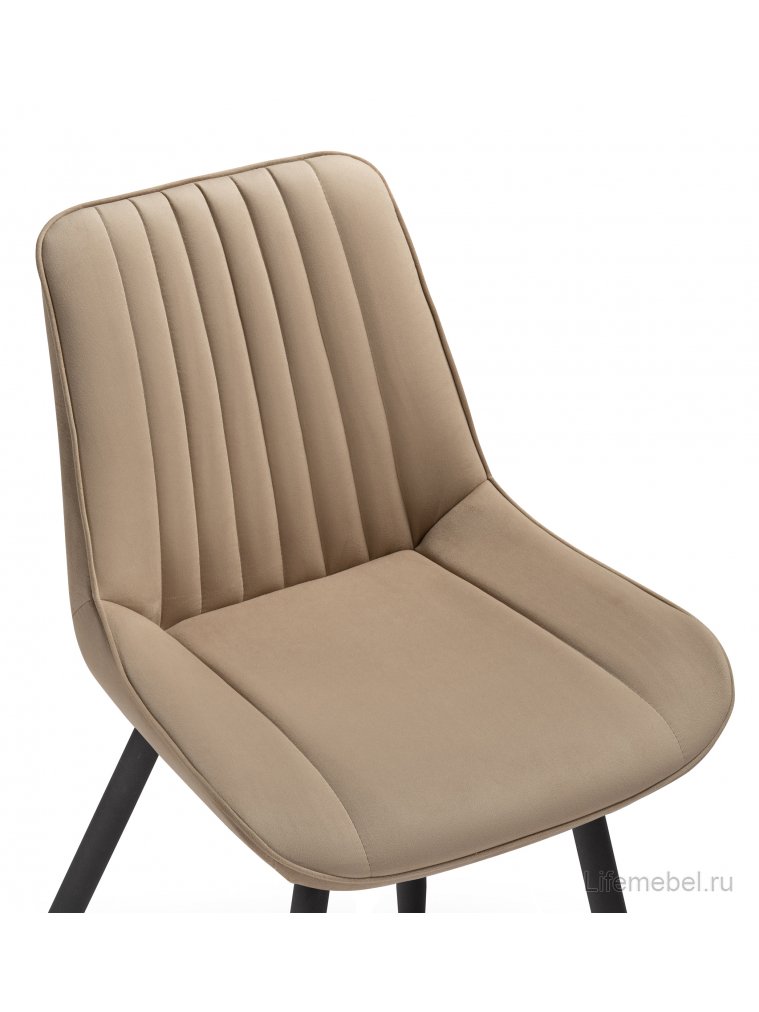 Стул на металлокаркасе Седа К крутящийся бежевый / черный