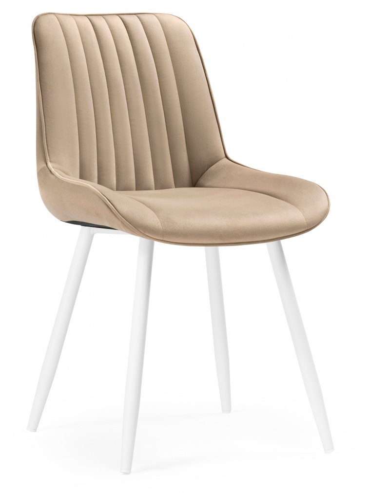 Стул на металлокаркасе Седа К бежевый / белый