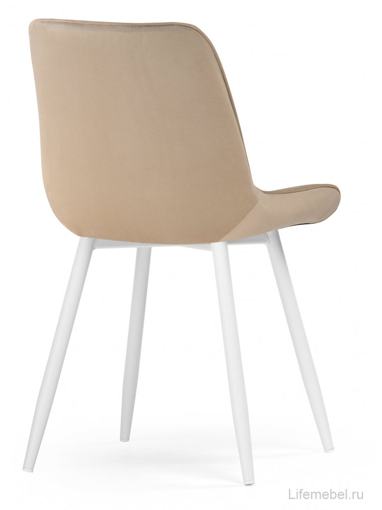 Стул на металлокаркасе Седа К бежевый / белый