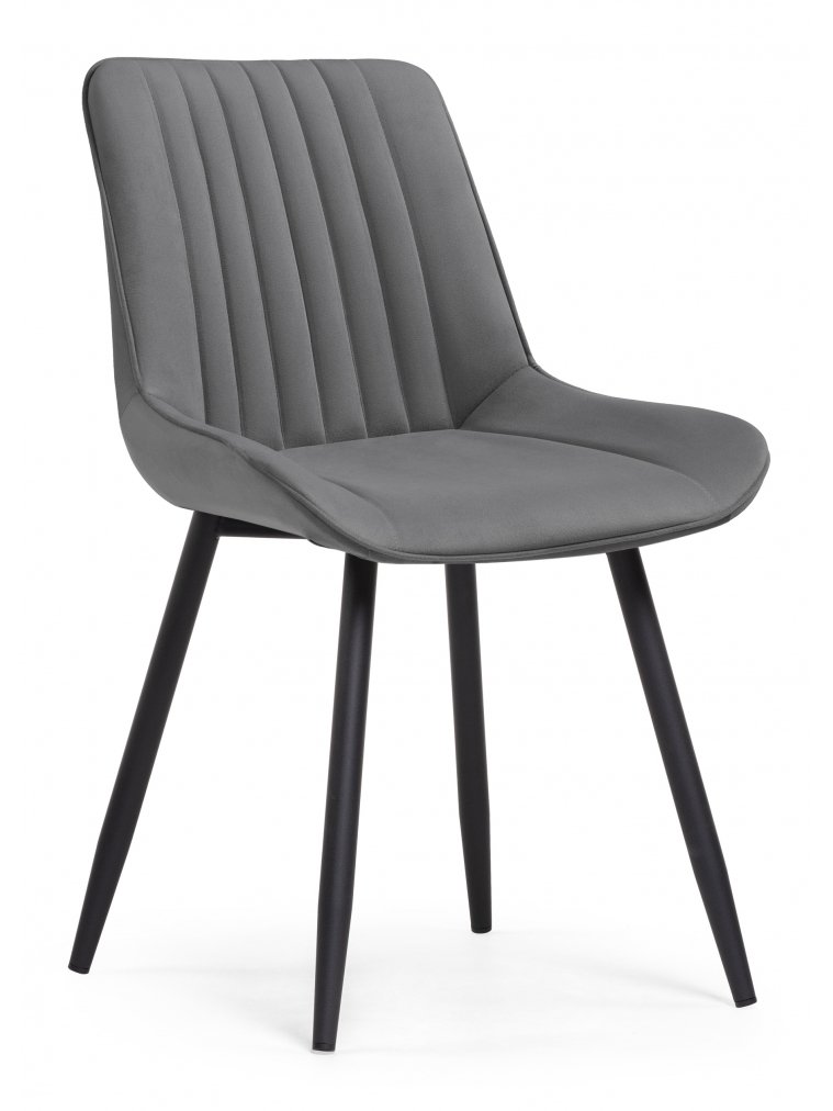Стул на металлокаркасе Седа К темно-серый / черный