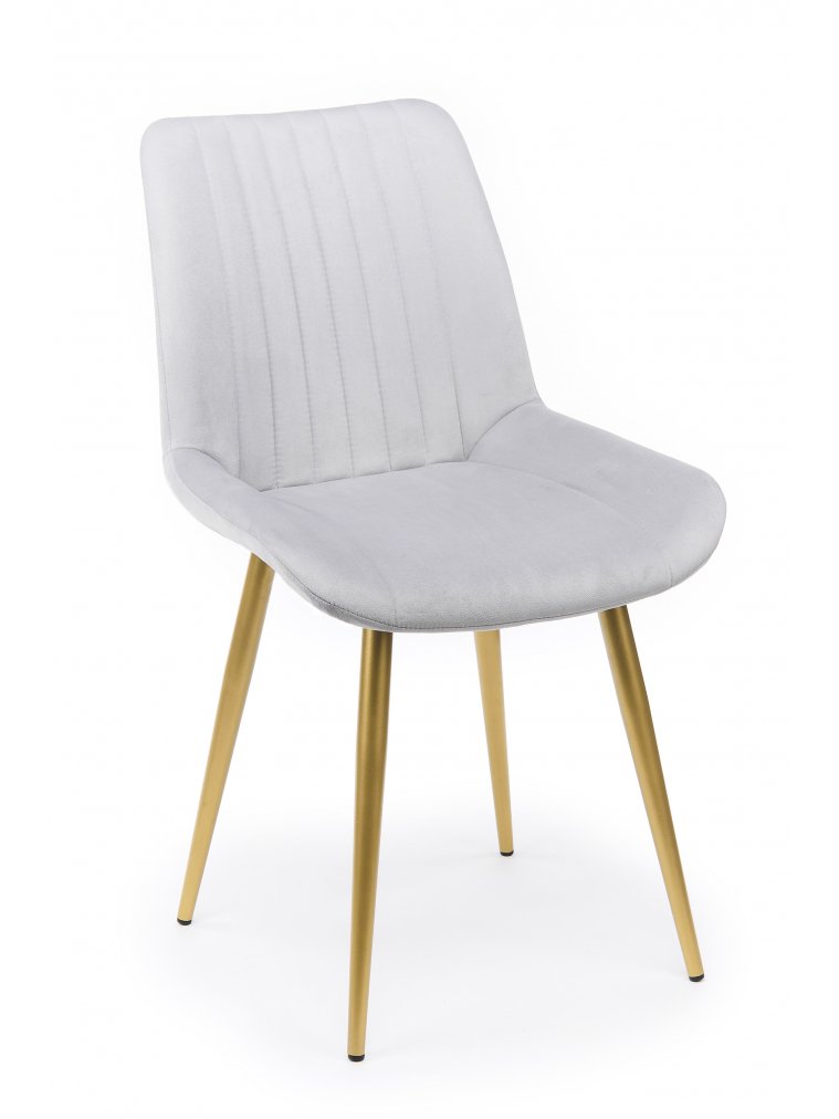 Стул на металлокаркасе Седа светло-серый (zd 960) / золотой