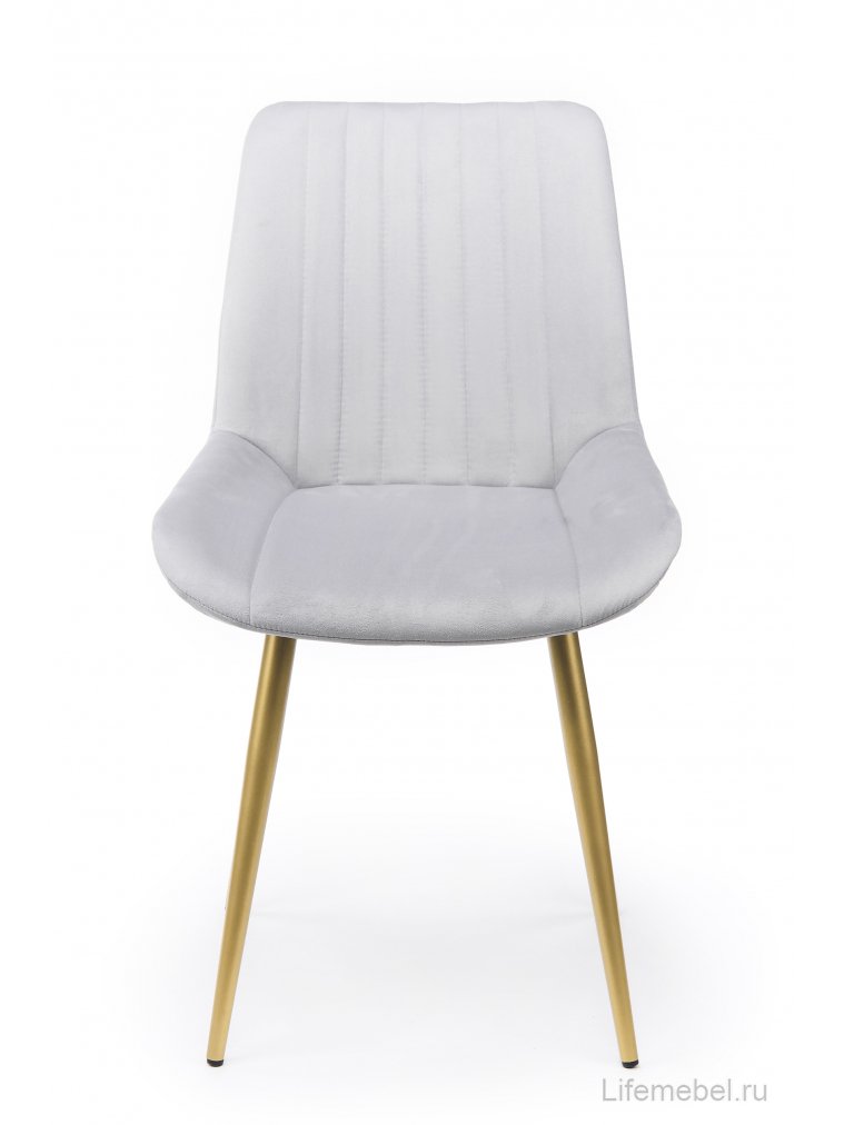 Стул на металлокаркасе Седа светло-серый (zd 960) / золотой