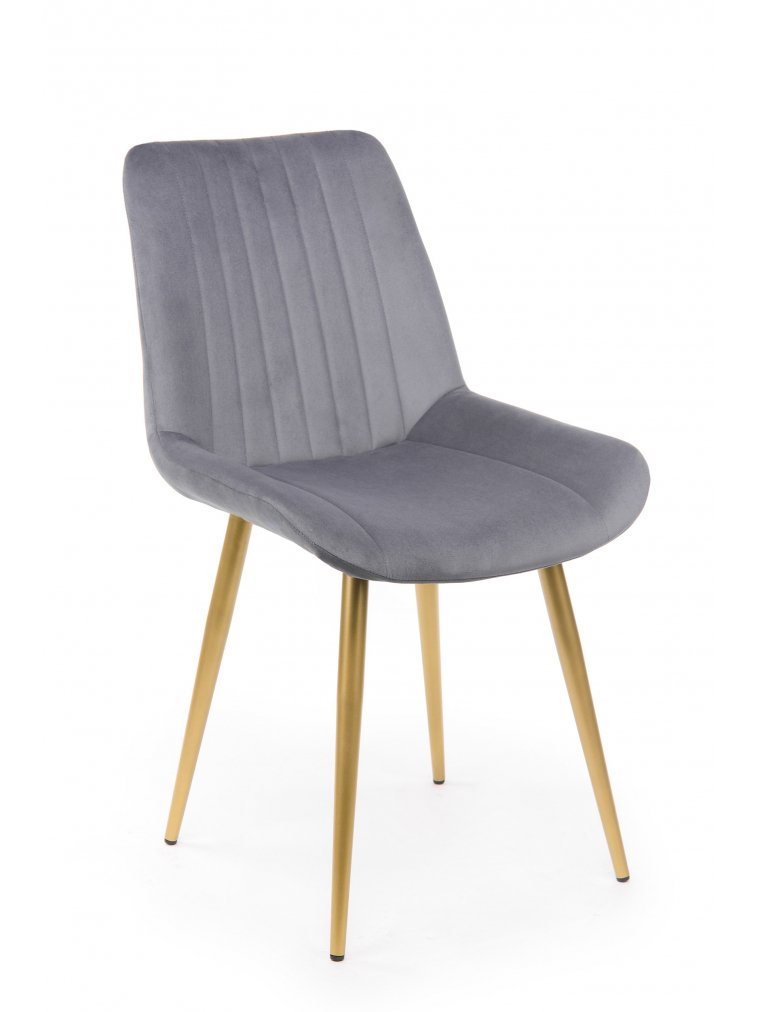 Стул на металлокаркасе Седа темно-серый (zd 995) / золотой