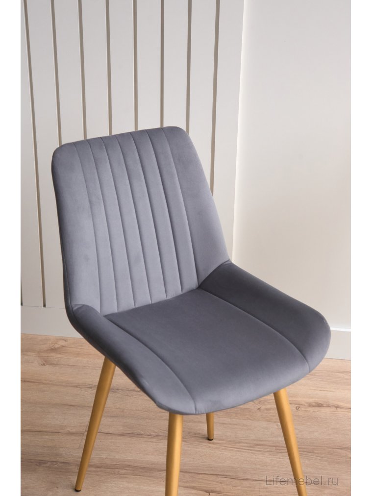 Стул на металлокаркасе Седа темно-серый (zd 995) / золотой