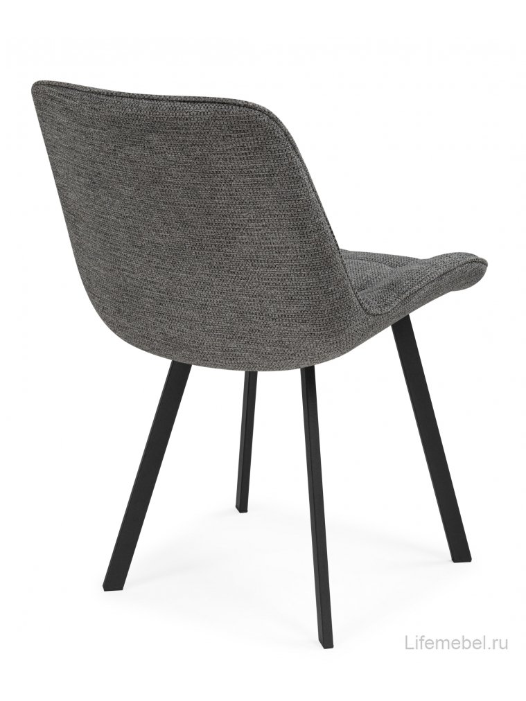Стул на металлокаркасе Селион темно-серый / черный