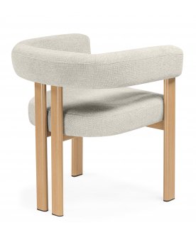 Стул-кресло Selma бежевый / бук