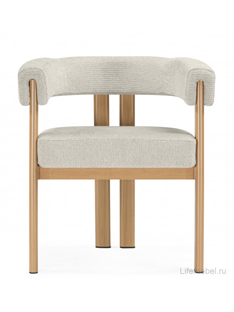 Стул на металлокаркасе Selma бежевый / бук