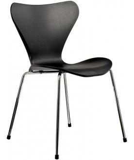 Стул на металлокаркасе Seven чёрный / хром