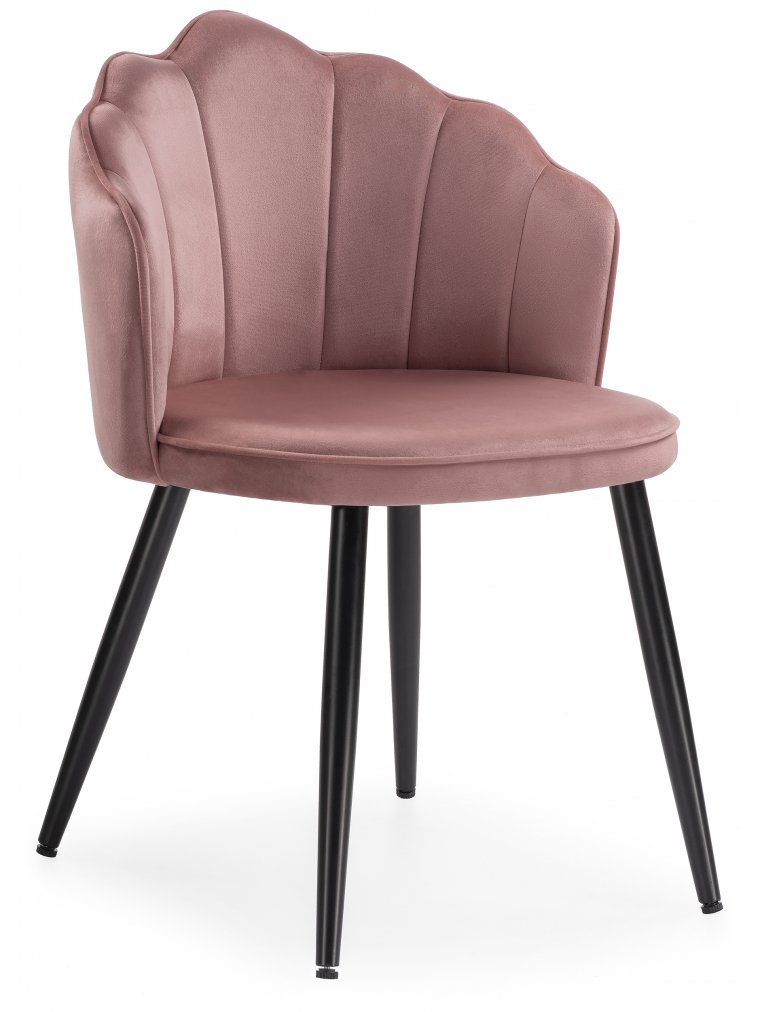Стул на металлокаркасе Shell dark pink / black