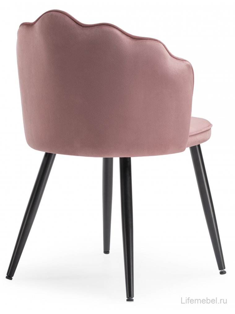 Стул на металлокаркасе Shell dark pink / black